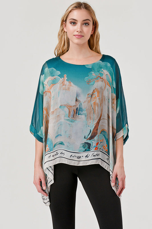 Raw Moda Love Tree Silk Top