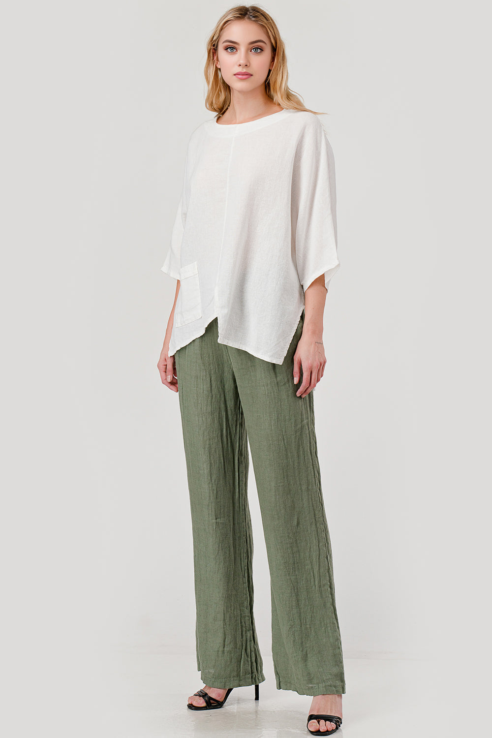 Tala Linen Top W single Pocket