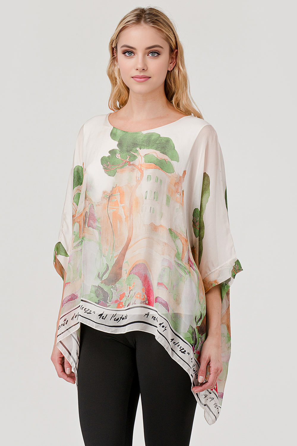 Raw Moda Love Tree Silk Top