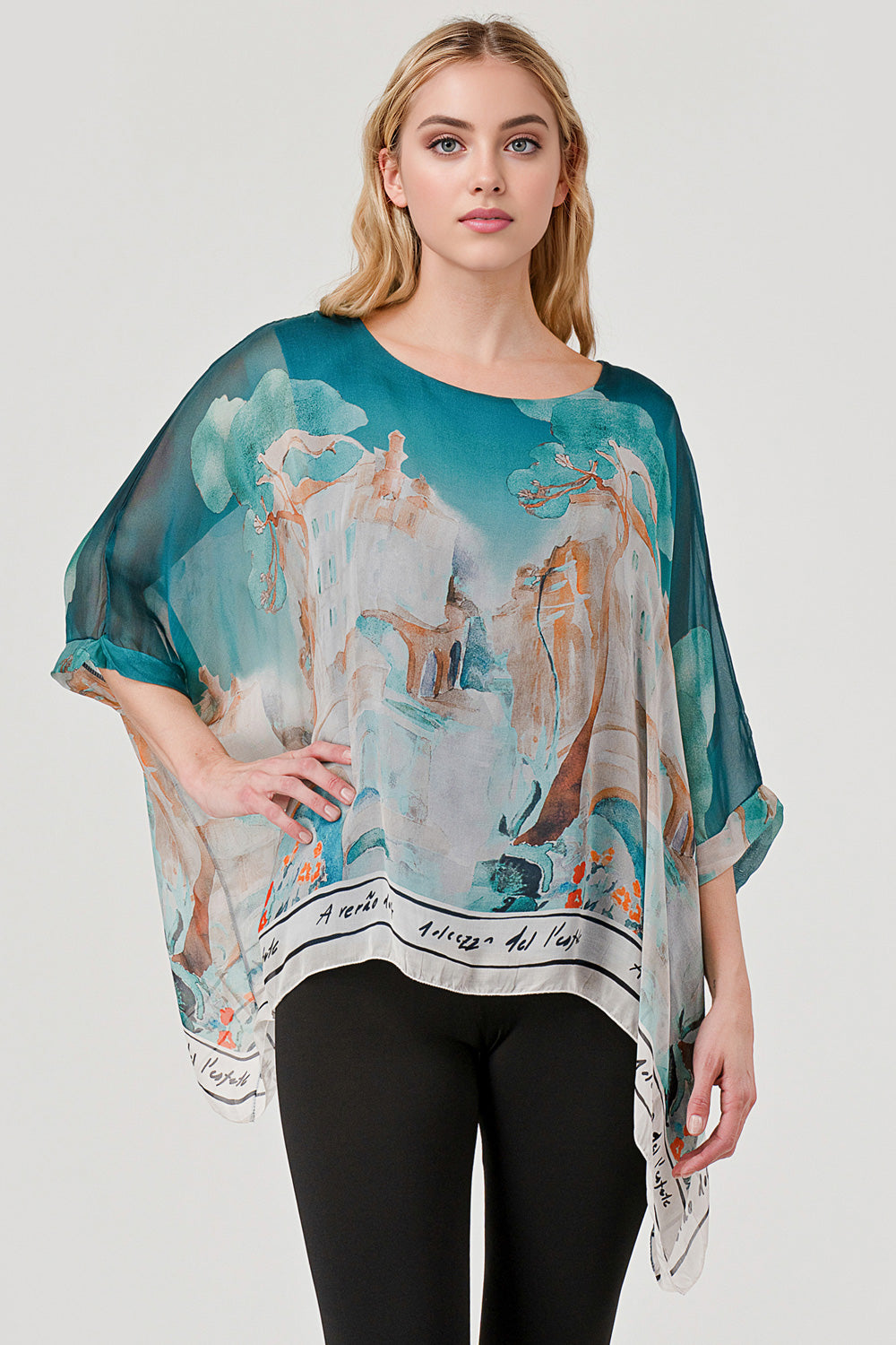 Raw Moda Love Tree Silk Top