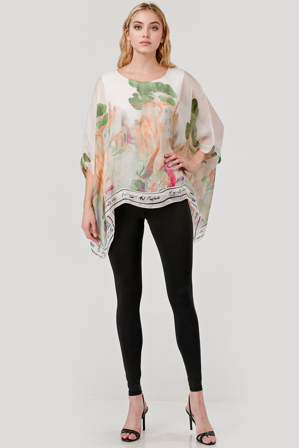 Raw Moda Love Tree Silk Top