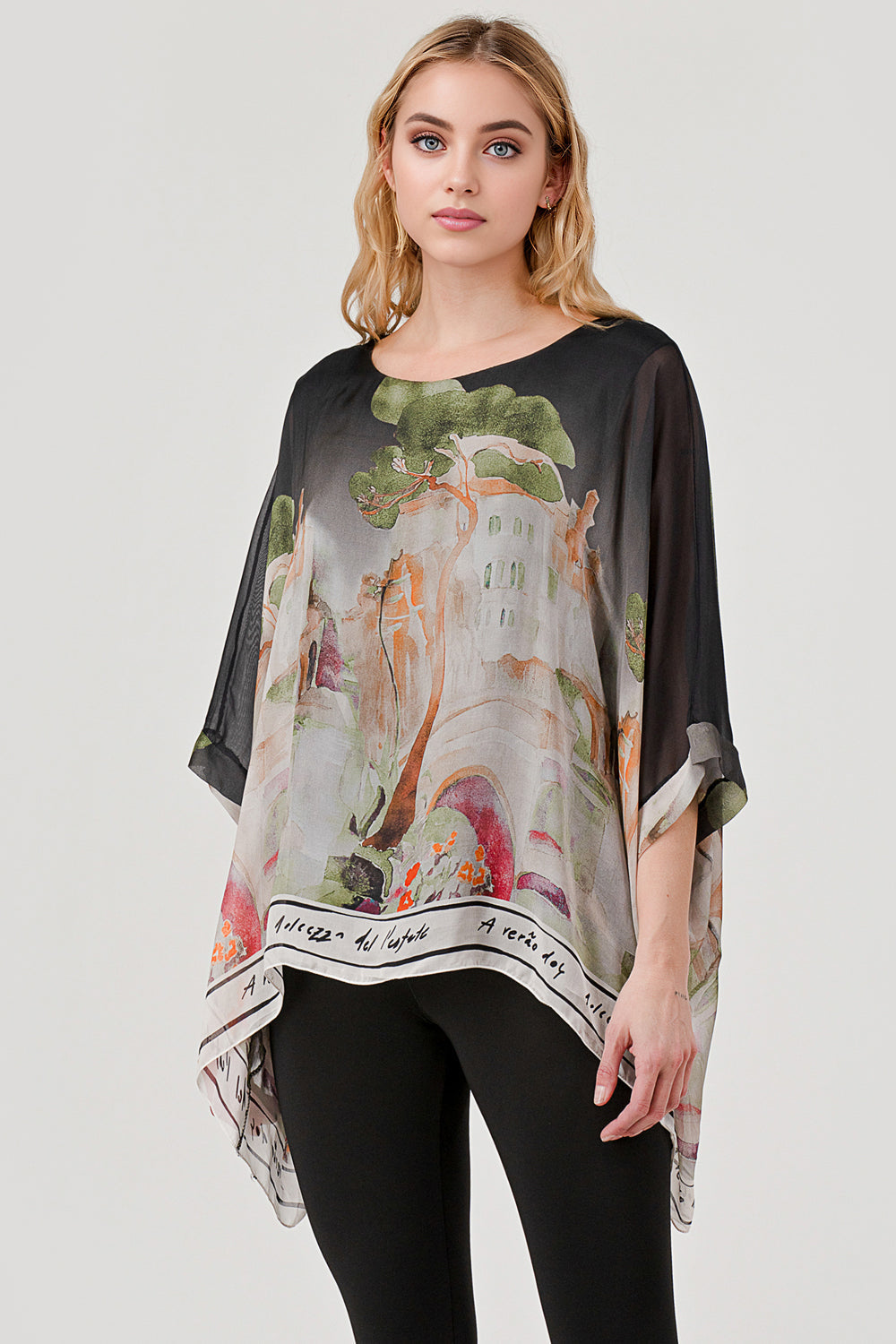 Raw Moda Love Tree Silk Top