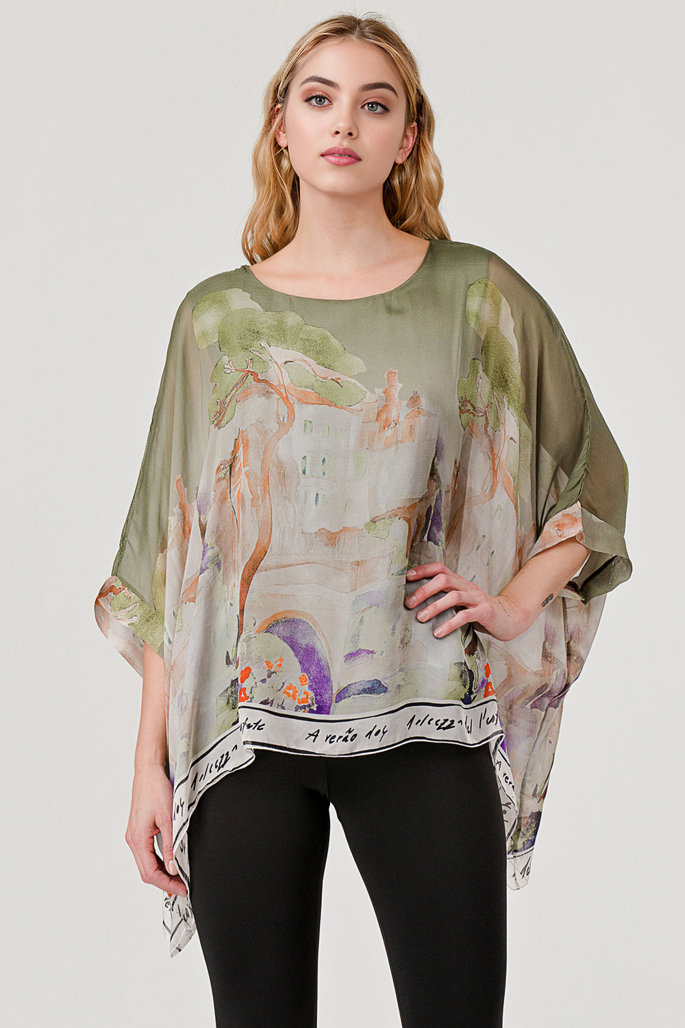 Raw Moda Love Tree Silk Top