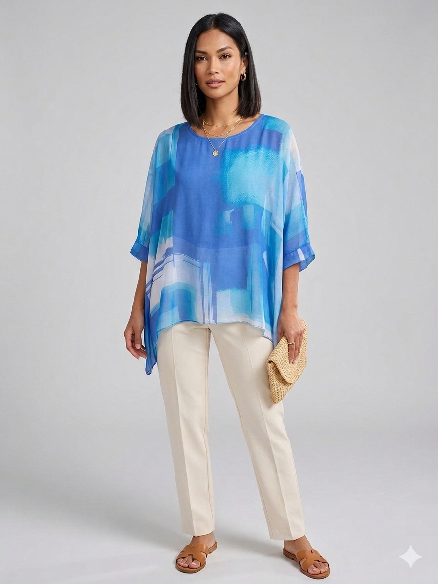 Ls Piottura Italian Silk Top