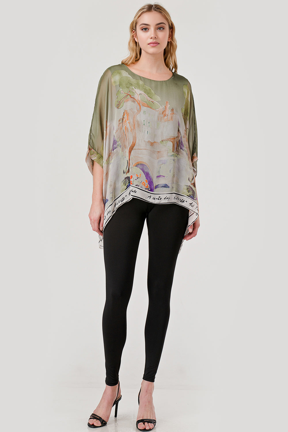 Raw Moda Love Tree Silk Top