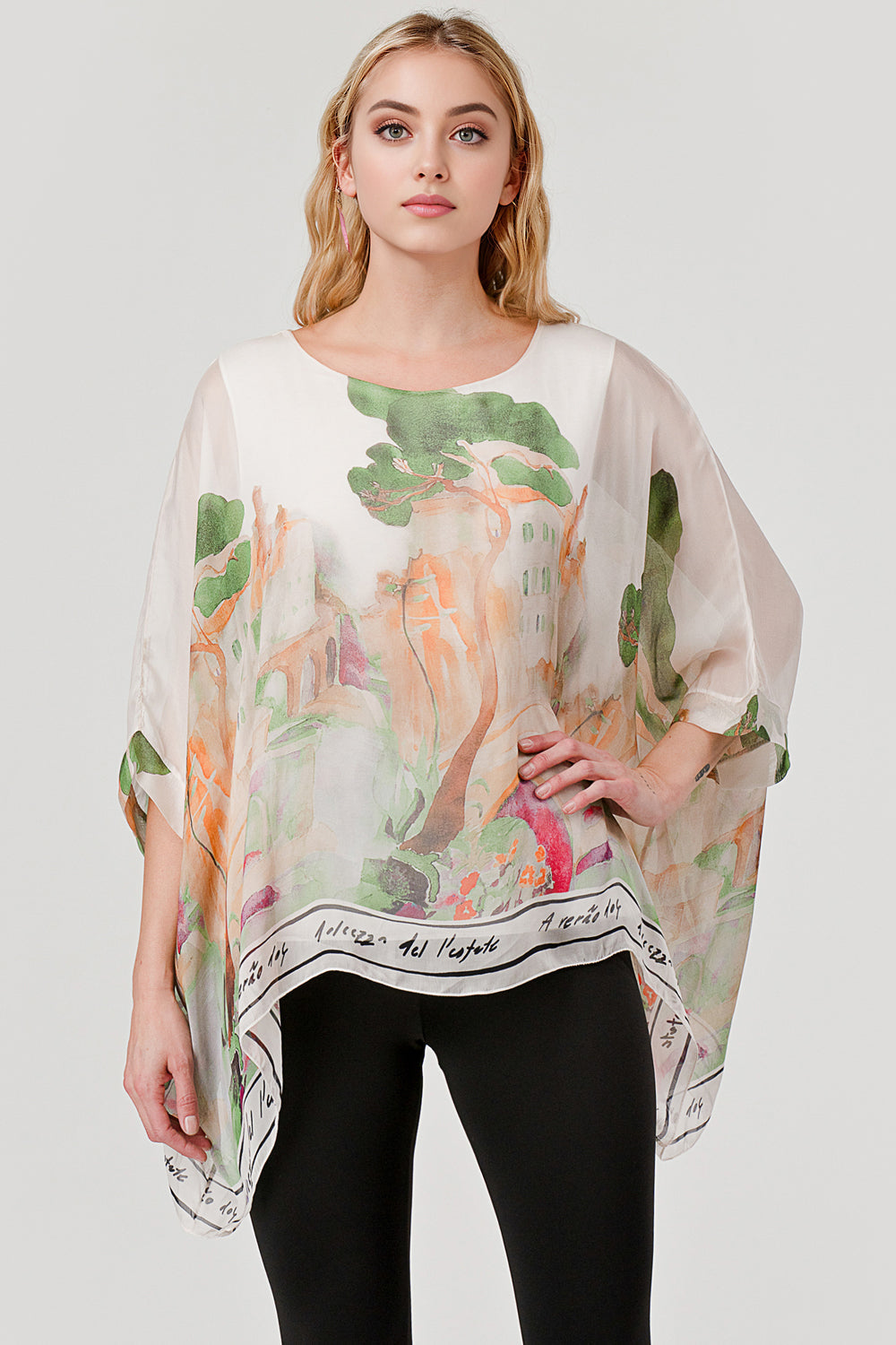 Raw Moda Love Tree Silk Top